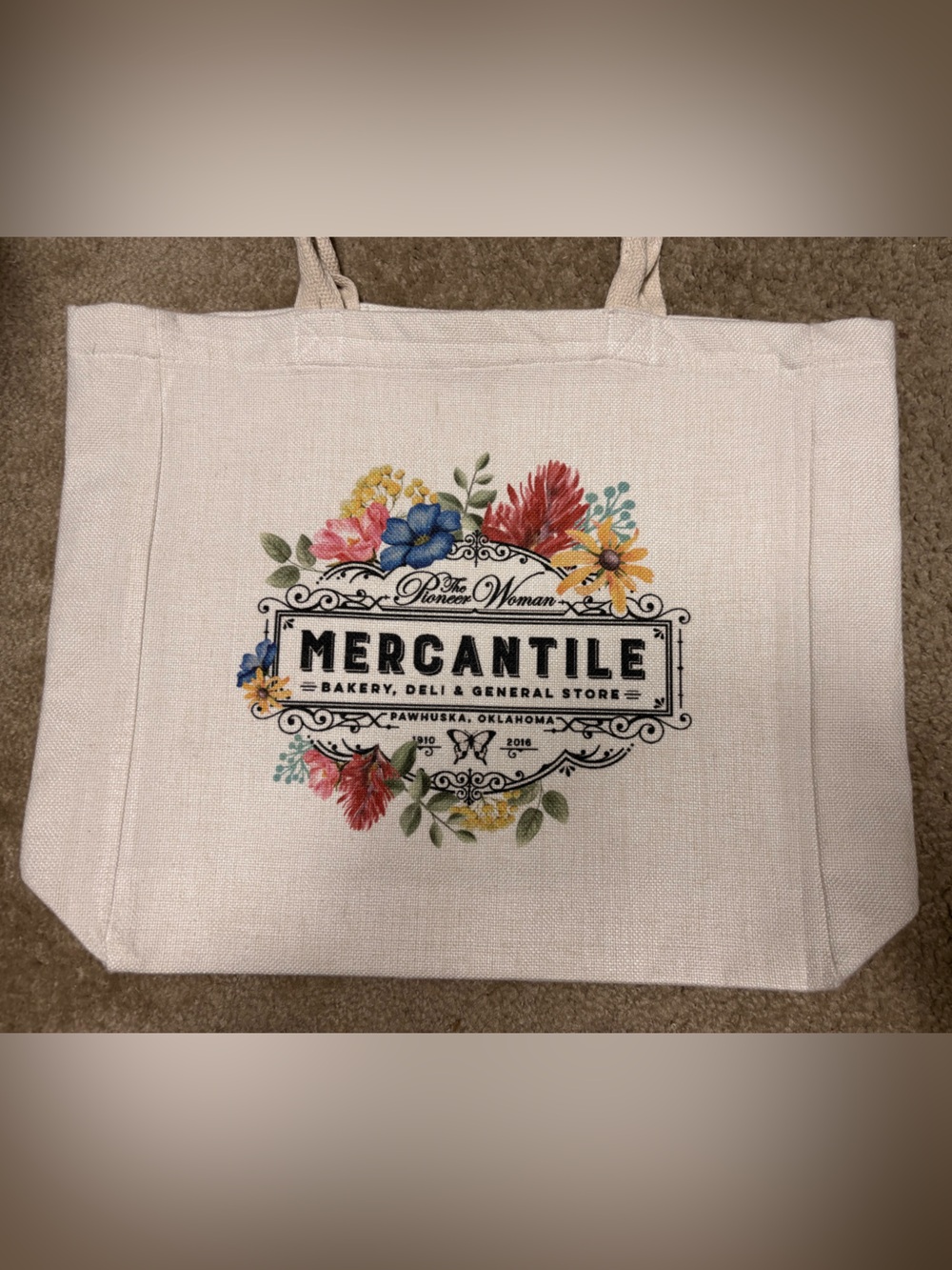 2 For $18 Sale ~The Pioneer Woman Mercantile Floral Canvas Tote